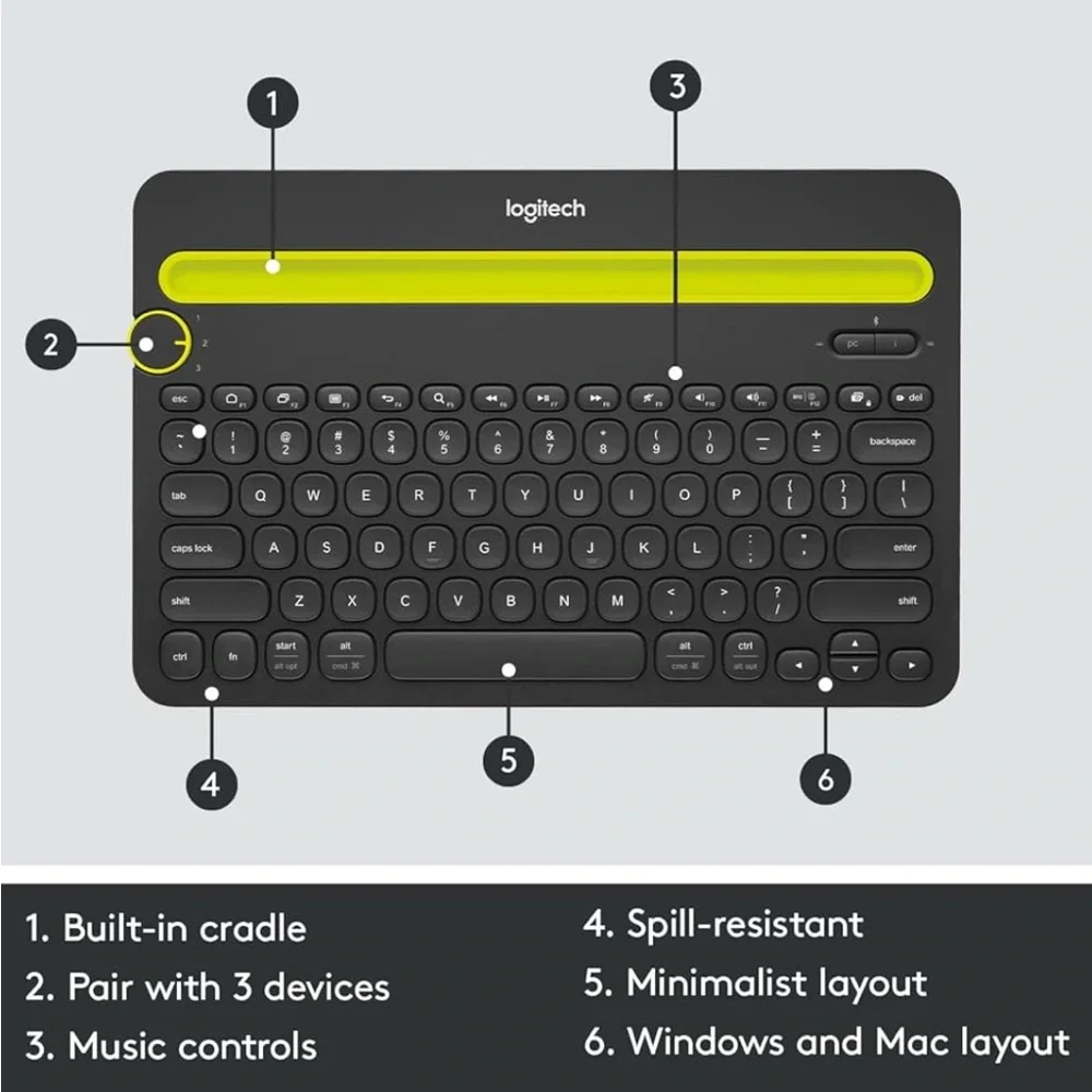Logitech Bluetooth Multi-Device Keyboard K480